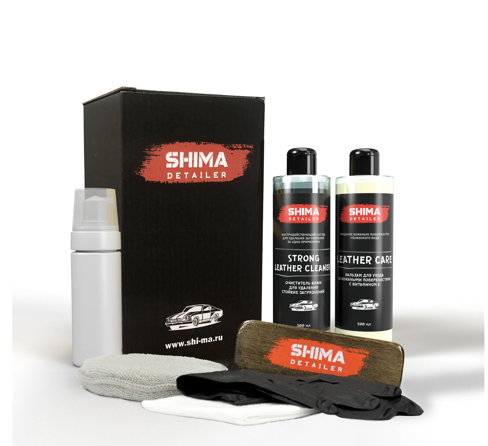 SHIMA DETAILER PROFI LEATHER CARE SET Профессиональный набор для ухода за кожей автомобиля