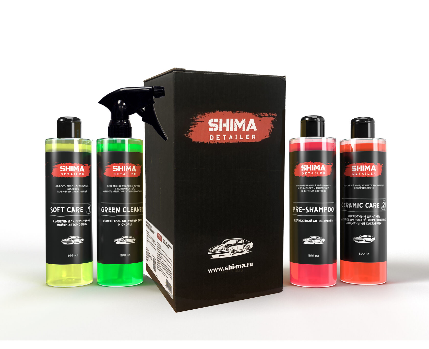 SHIMA DETAILER CERAMIC COATING CARE SET Набор для деликатной мойки автомобиля