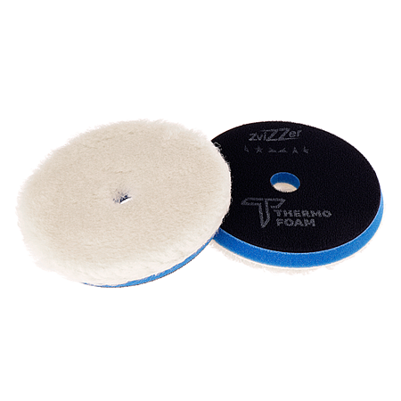 ZV-TW00014030MC Zvizzer Thermo Wool 140/25/125мм Комплект 2 шт. Полировальный круг из натурального меха на полутвёрдом Termo поролоне с липучкой.
