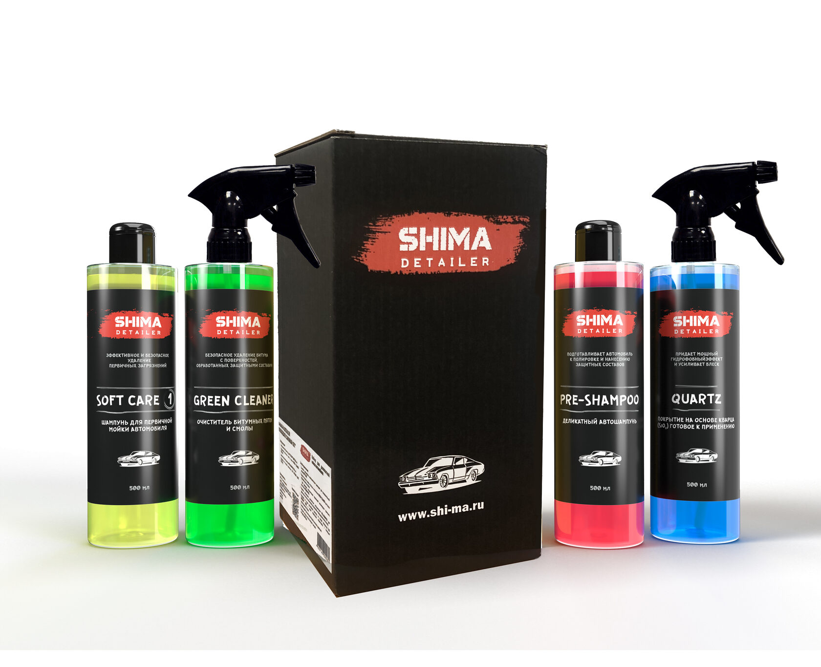 SHIMA DETAILER QUARTZ PROTECTION SET Набор для кварцевой защиты автомобиля