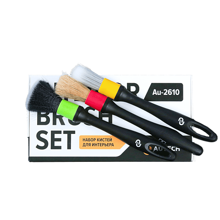 Набор для очистки салона автомобиля Interior Brush Set, к-т из 3-х штук Au-2610