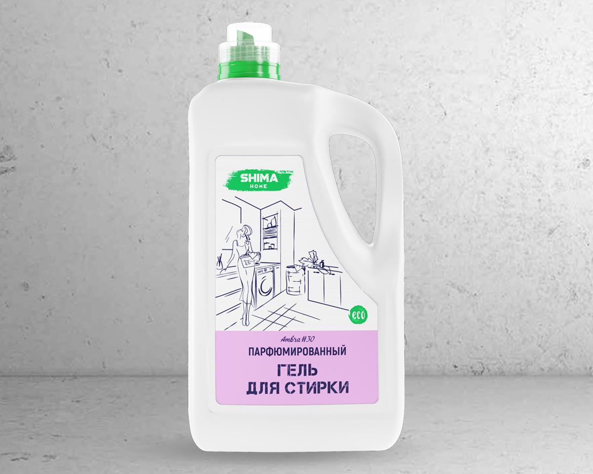 SHIMA HOME "ГЕЛЬ ДЛЯ СТИРКИ "AMBRA #30 5 л.Парфюмированный гель для стирки универсальный с добавлением соды.4673744565416