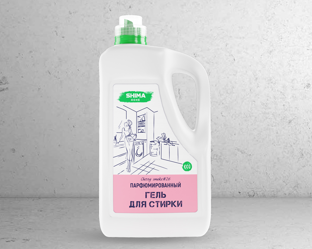 SHIMA HOME "ГЕЛЬ ДЛЯ СТИРКИ "CHERRY SMOKE#26 5 л.Парфюмированный гель для стирки универсальный с добавлением соды