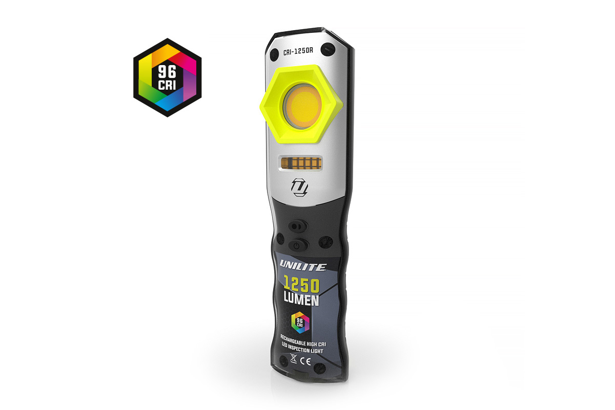 CRI-1250R - Инспекционный фонарь CRI 96+, 1250 Lm, 3 цвета + УФ, 5000 mAh