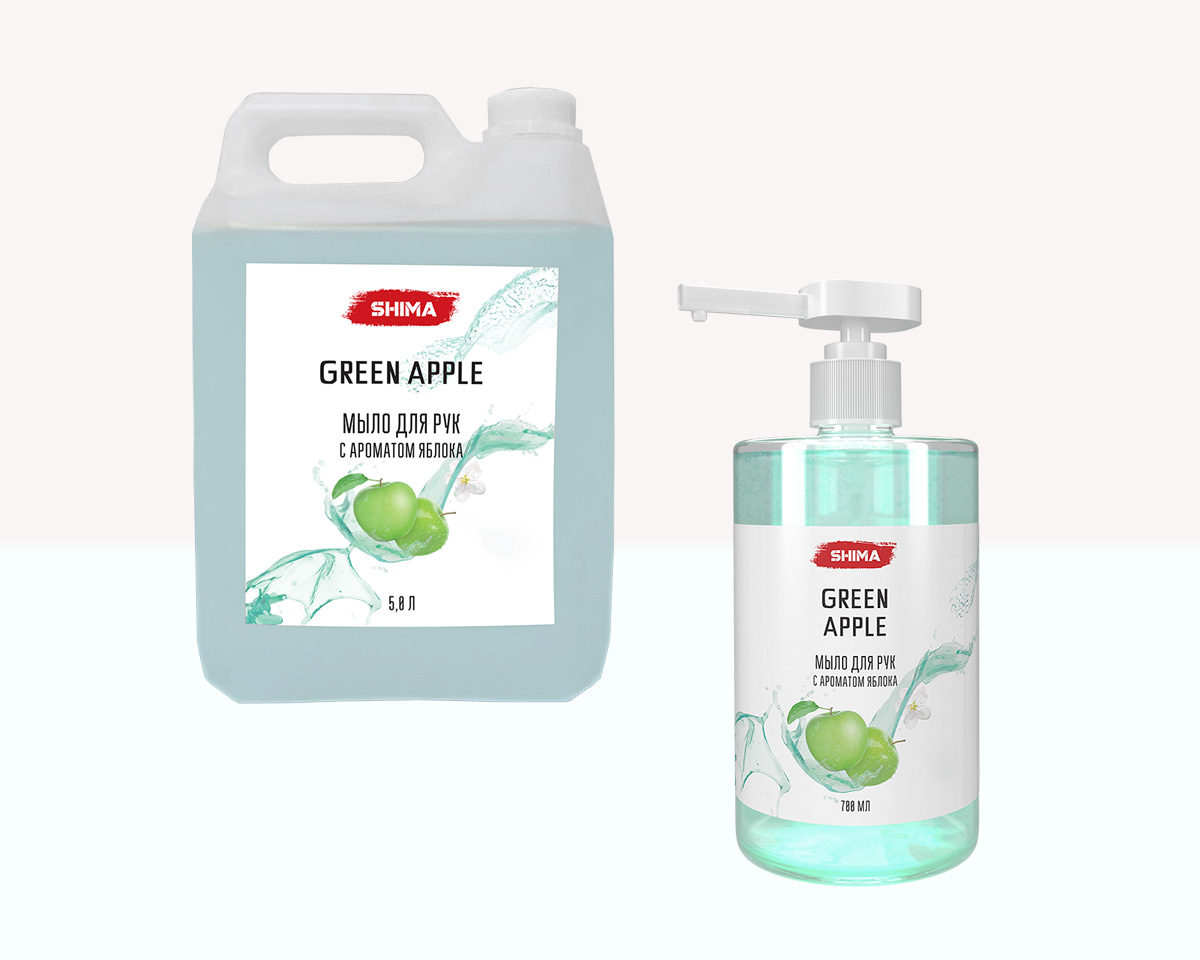 SHIMA GREEN APPLE Мыло для рук с ароматом яблока