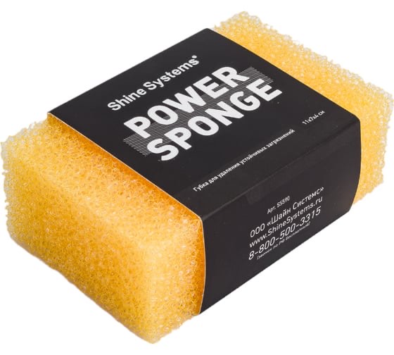 Губка для удаления устойчивых загрязнений Shine Systems Power Sponge