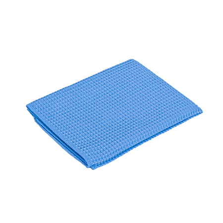 WAFFLE CLEANING TOWEL Полотенце для протирки оверлоченное 60*40 см, ГОЛУБОЕ, 310гр/м2 для сушки авто Au-2411